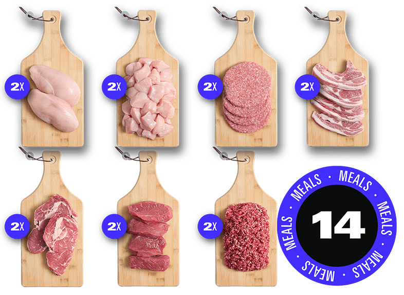 Prep The Food Prep Meals | Carnivoor pakket | 100% grasgevoerd&halal vleespakket | xl pakket